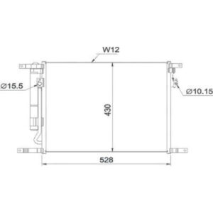 Condenseur Climatisation Avec Déshydrateur Chevrolet/Daewoo Aveo Stufenheck 2006 à 2011 - Pièces auto Maroc