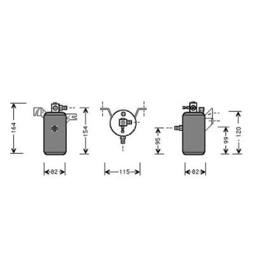 Filtre Déshydratant Climatisation Citroen Berlingo 1996 à 2002 - Pièces auto Maroc