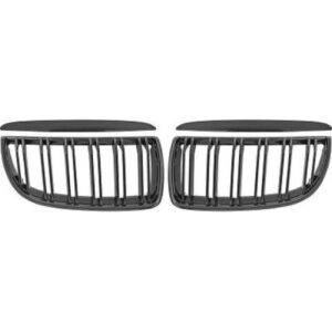 Grille De Calandre Noir Brillant Droit / Gauche Bmw 3-Reihe (E1991/92) Lim./Touring/Coupe 2005 à 2008 - Pièces auto Maroc