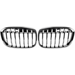 Grille De Calandre Noir Brillant Kit Bmw X1 (F48) 2016 Jusqu'à la phase suivante - Pièces auto Maroc