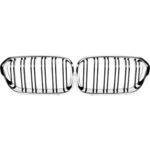 Grille De Calandre Noir Chrome Version M-Look Bmw 1-Reihe (F20/F21) 2015 Jusqu'à la phase suivante - Pièces auto Maroc