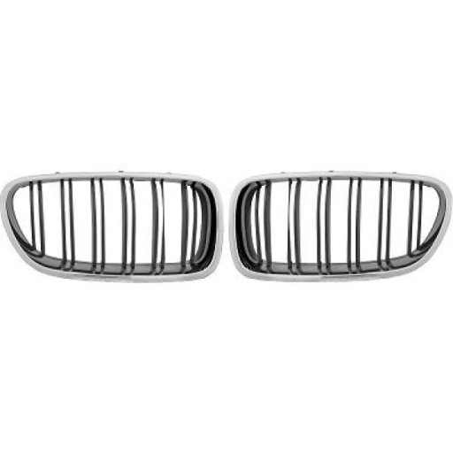 Grille De Calandre Noir Chrome Version Sport-Optik Bmw 5-Reihe (F2011 Lci) 2013 à 2017 - Pièces auto Maroc