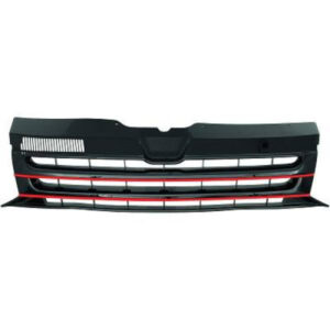 Grille De Calandre Noir/Rouge Version Sport-Optik Plastique Volkswagen T5 Multivan/Caravelle 2009 à 2015 - Pièces auto Maroc