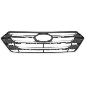 Grille De Pare Chocs Centre Chrome/Noir Hyundai Santa Fe 2012 à 2016 - Pièces auto Maroc