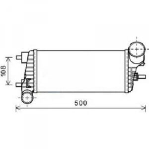 Intercooler Échangeur Aluminium Ø Sortie [Mm]: 45,0 Ø Admission [Mm]: 56,0 Ford Focus Iv Lim./Kombi (Cb8) 2011 à 2014 - Pièces auto Maroc