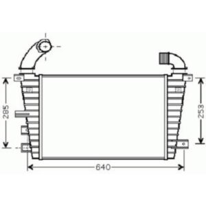 Intercooler Échangeur Aluminium Ø Sortie [Mm]: 46 Ø Admission [Mm]: 56 - Pièces auto Maroc