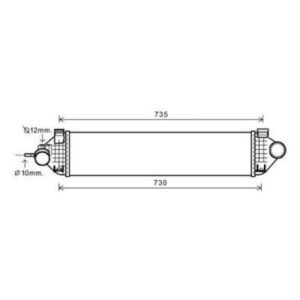 Intercooler Échangeur Aluminium Ø Sortie [Mm]: 50,0 Ø Admission [Mm]: 50,0 Ford Focus Iv Lim./Kombi (Cb8) 2011 à 2014 - Pièces auto Maroc