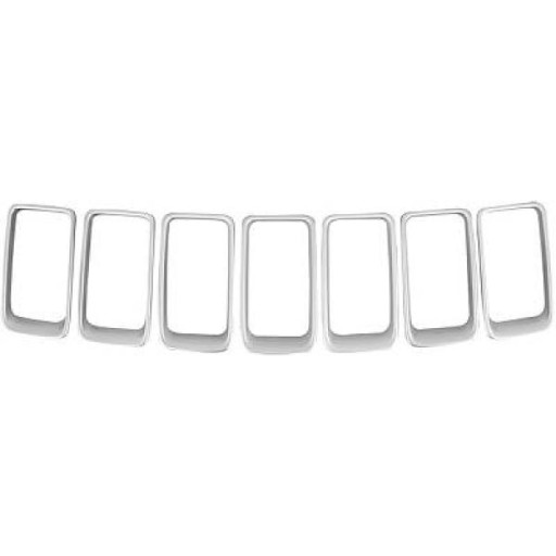 Jeu De Baguettes Et Bandes Protectrices Grille De Calandre Argent Jusqu'À 2017 Chrysler Grand Grand Cherokee 2013 à 2016 - Pièces auto Maroc