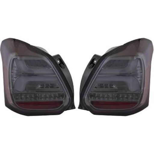 Kit De Feux Arrières Gris Fumée Avec Feu De Position (Led) Avec Feu-Stop (Led) Suzuki Swift 2017 Jusqu'à la phase suivante - Pièces auto Maroc