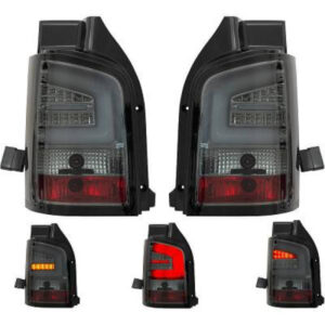Kit De Feux Arrières Gris Fumée Avec Feu-Stop (Led) Avec Feu De Clignotant (Led) Volkswagen T5 Multivan/Caravelle 2009 à 2015 - Pièces auto Maroc