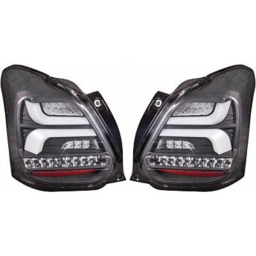 Kit De Feux Arrières Noir Limpide Avec Feu De Position (Led) Suzuki Swift 2017 Jusqu'à la phase suivante - Pièces auto Maroc