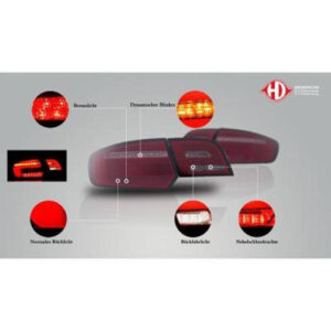 Kit De Feux Arrières Rouge Gris Fumée Avec Feu De Clignotant (Led) Audi A3 Lim./Sportb./Cabrio 2008 à 2012 - Pièces auto Maroc