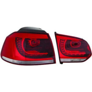 Kit De Feux Arrières Version Led Blanc Volkswagen Golf 6 De 2008 À 2012 - Pièces auto Maroc