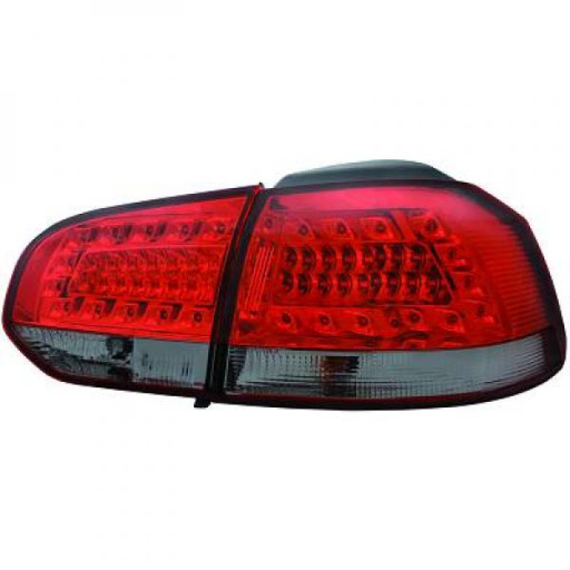 Kit De Feux Arrières Version Led Rouge/Noir Volkswagen Golf 6 De 2008 À 2012 - Pièces auto Maroc