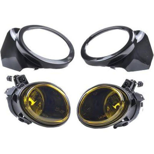 Kit De Projecteurs Antibrouillard Avec Cadre Jaune Limpide Bmw 5-Reihe (E39) 1995 à 2003 - Pièces auto Maroc