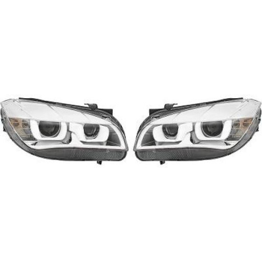 Kit De Projecteurs Principaux H7/H7 Limpide Chrome Bmw X1 (E84) 2009 à 2012 - Pièces auto Maroc