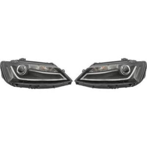 Kit De Projecteurs Principaux Pour Circulation À Droit H1 Noir Volkswagen Jetta Vi 2011 à 2013 - Pièces auto Maroc