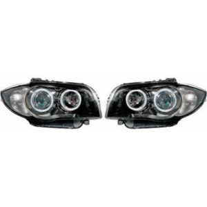 Kit De Projecteurs Principaux Pour Circulation À Droit H7/H7 Angel Eyes Bmw 1-Reihe (E1982/87/E88) 2004 à 2011 - Pièces auto Maroc