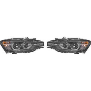Kit De Projecteurs Principaux Pour Circulation À Droit Limpide Noir Bmw 3-Reihe Lim/Tour.(F1931) 2011 à 2015 - Pièces auto Maroc