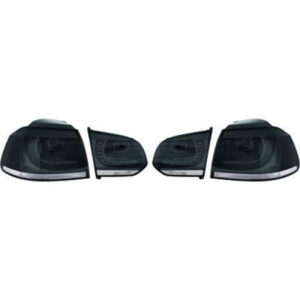 Kit Des 4 Feux Arrières Noir Volkswagen Golf 6 De 2008 À 2012 - Pièces auto Maroc