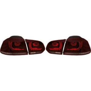 Kit Des 4 Feux Arrières Rouge Volkswagen Golf 6 De 2008 À 2012 - Pièces auto Maroc