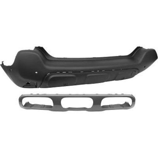 Pare Chocs Arrière 6 Orifices Version Enjoliveur Large Citroen C3 Aircross 2017 Jusqu'à la phase suivante - Pièces auto Maroc