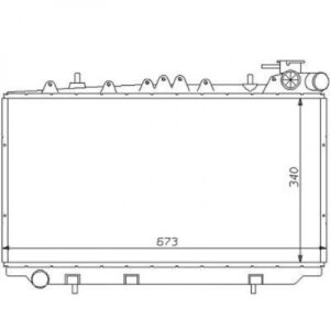Radiateur Refroidissement Du Moteur 340 X 673 Pour Boite Manuelle De 1990 À 1996 - Pièces auto Maroc