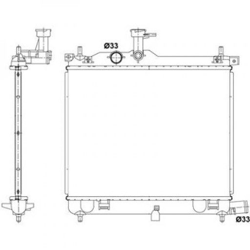 Radiateur Refroidissement Du Moteur 346 X 446 X 17 De 2008 À 2011 - Pièces auto Maroc