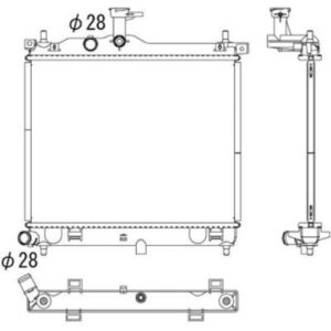 Radiateur Refroidissement Du Moteur 348 X 445 X 17 - Pièces auto Maroc