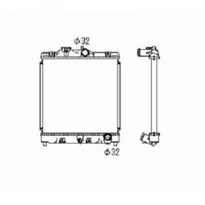 Radiateur Refroidissement Du Moteur 350 X 348 X 32 Pour Boite Manuelle De 1991 À 2001 - Pièces auto Maroc