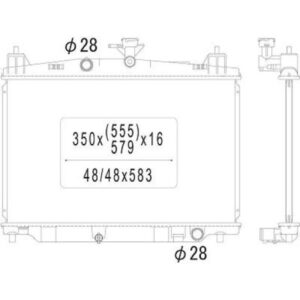 Radiateur Refroidissement Du Moteur 350 X 555 X 16 - Pièces auto Maroc