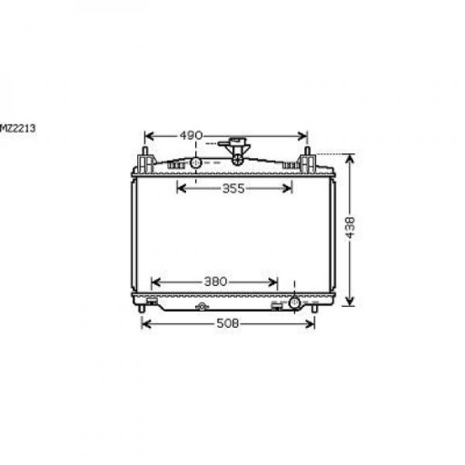 Radiateur Refroidissement Du Moteur 350 X 555 X 16 De 2007 Jusqu'à la phase suivante - Pièces auto Maroc