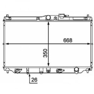 Radiateur Refroidissement Du Moteur 350 X 668 Boite Auto De 1989 À 1998 - Pièces auto Maroc