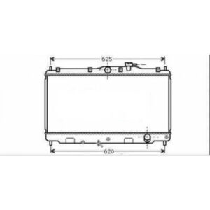 Radiateur Refroidissement Du Moteur 350 X 668 Pour Boite Manuelle De 1989 À 1998 - Pièces auto Maroc
