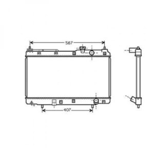 Radiateur Refroidissement Du Moteur 350 X 669 X 16 De 1997 À 2002 - Pièces auto Maroc