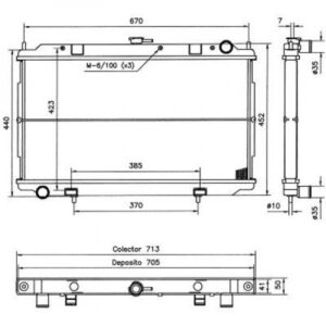 Radiateur Refroidissement Du Moteur 360 X 690 X 27 De 2000 Jusqu'à la phase suivante - Pièces auto Maroc