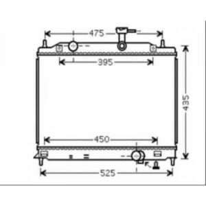 Radiateur Refroidissement Du Moteur 370 X 540 X 27 De 2006 Jusqu'à la phase suivante - Pièces auto Maroc