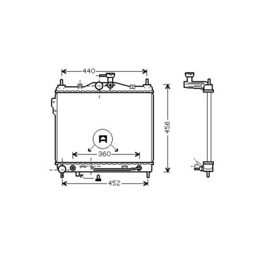 Radiateur Refroidissement Du Moteur 373 X 495 X 19 - Pièces auto Maroc