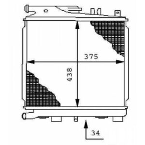 Radiateur Refroidissement Du Moteur 375 X 438 De 1985 À 1987 - Pièces auto Maroc