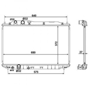 Radiateur Refroidissement Du Moteur 375 X 670 De 2005 À 2009 - Pièces auto Maroc