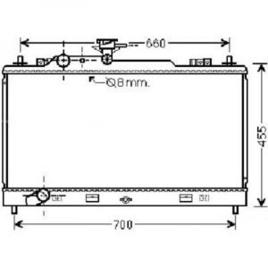 Radiateur, Refroidissement Du Moteur 375 X 725 X 16 De 2007 Jusqu'à la phase suivante - Pièces auto Maroc