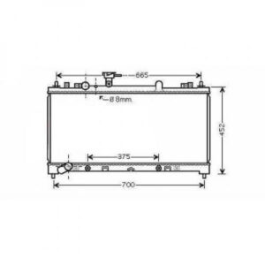 Radiateur, Refroidissement Du Moteur 375 X 728 X 16 De 2007 Jusqu'à la phase suivante - Pièces auto Maroc