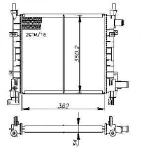 Radiateur Refroidissement Du Moteur 380 X 363 X 27 Modèle Avec Clim De 1997 À 2002 - Pièces auto Maroc