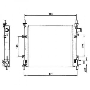 Radiateur Refroidissement Du Moteur 382 X 365 X 28 Pour Modèles Sans Clim De 1997 À 2002 - Pièces auto Maroc