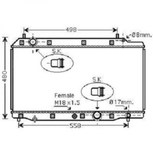 Radiateur Refroidissement Du Moteur 395 X 650 X 26 De 2002 À 2006 - Pièces auto Maroc