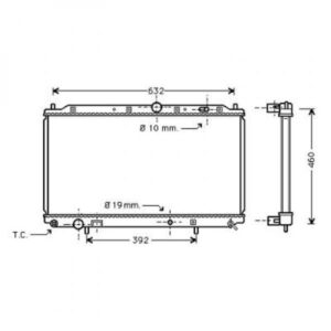 Radiateur Refroidissement Du Moteur 400 X 655 Pour Boite Manuelle De 1995 Jusqu'à la phase suivante - Pièces auto Maroc