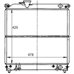 Radiateur Refroidissement Du Moteur 425 X 490 X 34 Pour Boite Manuelle De 1995 À 1997 - Pièces auto Maroc