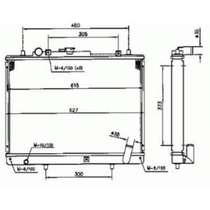 Radiateur Refroidissement Du Moteur 425 X 600 X 37 De 1996 Jusqu'à la phase suivante - Pièces auto Maroc