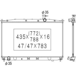 Radiateur Refroidissement Du Moteur 435 X 775 X 14 - Pièces auto Maroc