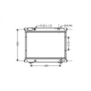 Radiateur Refroidissement Du Moteur 437 X 535 X 36 Pour Boite Manuelle De 1994 À 1997 - Pièces auto Maroc